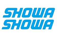 2 Adesivi SHOWA AZZURRO 2pz. 18x3.5cm moto cross