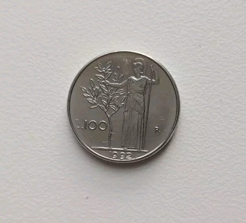 Moneta 100 lire piccola 1992 - moneta,