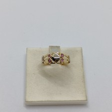 ANELLO DA DONNA CON ZIRCONI IN ORO GIALLO E BIANCO 18KT 2,4 GRAMMI N.16 (1681)