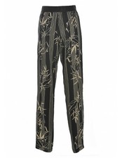 Pantalone lungo palazzo da donna nero Deha seta moda casual fantasia