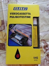 PULISCI TESTINE NASTRO  VHS KIT PULIZIA VIDEOREGISTRATORE VIDEOCASSETTE GBC
