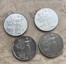 Lotto 4 Monete 100 Lire