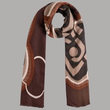 Liu Jo stola beige bordeaux sciarpa con logo mis. 70X180 art. 2F5082T0300