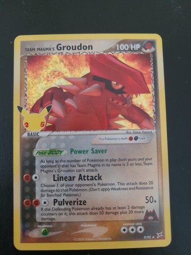 Team magma groudon 95 - groudon, holo
