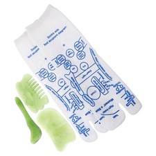  1 Set Calze Massaggiatore Punta Pressione Piedi Donna Riflessologia Digitopressione Terapia