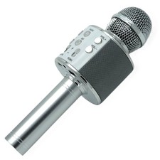 Microfono portatile Nero WS-858 Wireless hifi speaker karaoke con pulsanti usb