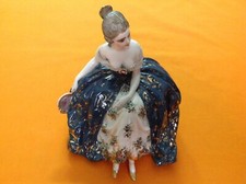 BELLISSIMA DAMA IN PORCELLANA FIRMATA LUIGI FABRIS CON FIRMA BLU PRIMI DEL 900