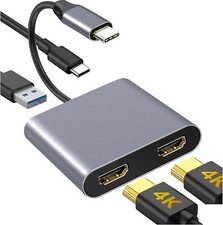 USB C HUB 4in1 a 2X HDMI