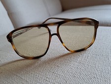 occhiali Lozza vintage Zilo n. 42 lenti gialle montatura marrone tartaruga 