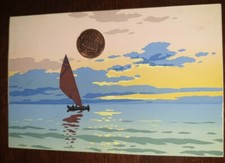 Cartolina ill Meschini Art deco' Art nouveau Ars Nova mare vela