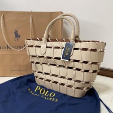 POLO RALPH LAUREN Borsa Cestino Pelle Autentica Donna Nuova Mai Usata