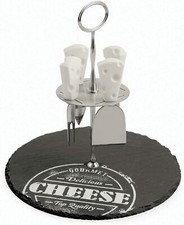 VILLA D'ESTE HOME TIVOLI BECHEESE TAGLIERE TONDO CON STAND E UTENSILI 25,5 CM