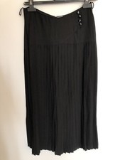 Gonna Lunga A Pieghe Nera Con Bottoni Tg 42