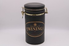 Twinings of London Chiusure Contenitore Bidone Tè Ceramica Nera e Oro