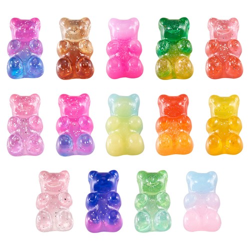 200pz charm colorati orso - charm,