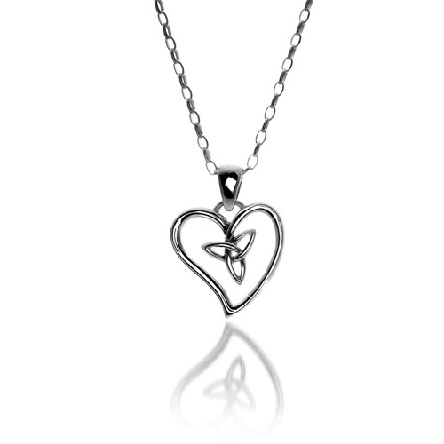 Ciondolo cuore celtico argento - ciondolo,