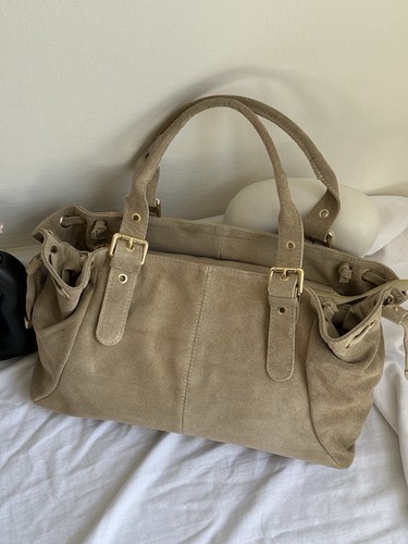 Borsa pelle scamosciata - pelle,