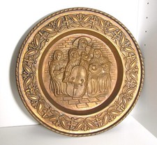 Piatto in rame lavorazione a