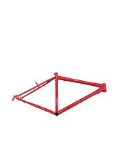 TELAIO BICI BICICLETTA ACCIAO 26 MTB UOMO ROSSO FUOCO H46
