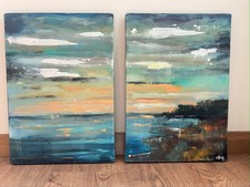 Lago Michigan dittico quadro