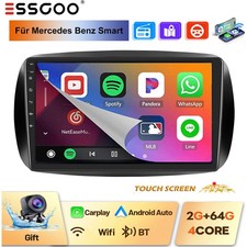 Per Smart Fortwo 453 2014-19 Android 13 9" 2DIN Autoradio GPS Navi WIFI Carpaly