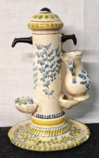 Fontana in ceramica vietrese - decorazione floreale - Scultura vintage anni '70