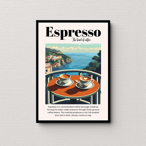 Espresso coffee print italian - espresso,