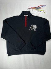 Felpa con Zip Nera MSGM