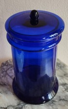 Vaso Albarello  in vetro Blu vintage  tipo Farmacia 