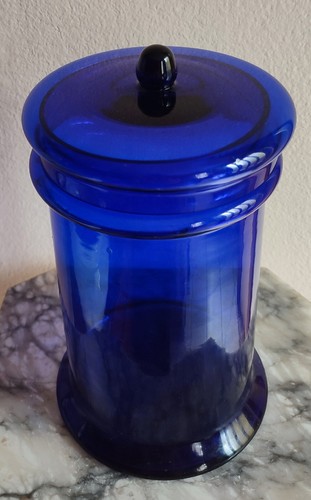 Vaso albarello vetro blu - albarello,