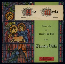 VISADISC vinile 45 GIRI ave maria CLAUDIO VILLA schubert gounod