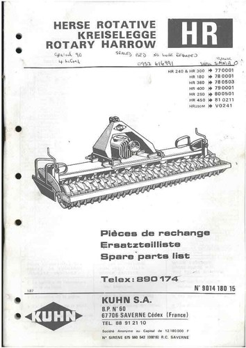 Kuhn erpice rotante - kuhn,