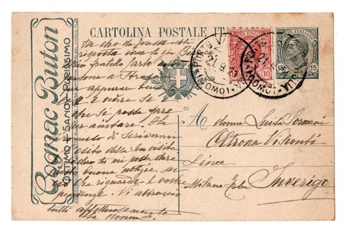 Cartolina postale con - ,
