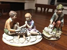 N. 2 statuine in ceramica Capodimonte Sandro Maggioni anni 70 originali N corona