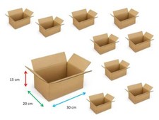 20 SCATOLE DI CARTONE  DOPPIA ONDA  NEUTRA 30x20x15 IMBALLAGGIO SPEDIZIONI 