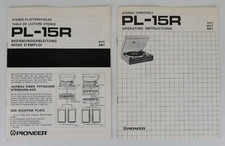PIONEER PL-12 - MANUALI D USO ORIGINALI - INGLESE/OLANDESE/FRANCESE - HI FI