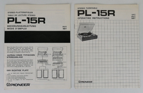 Pioneer manuali d - pioneer, pl-12