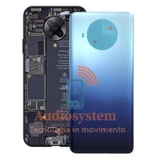 COVER BACK VETRO POSTERIORE XIAOMI per MI 10T LITE 5G M2007J17G +BIADESIVO BLU