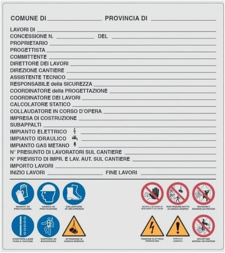 Cartello cantiere - da,