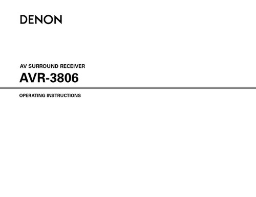 Denon avr 3806 ricevitore - avr-3806, av