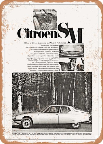 Insegna metallo 1971 - metallo, citroen