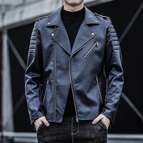 Giacca pelle moto uomo - pelle, pu