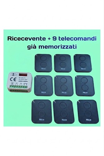 Kit ricevente 9 telecomandi - ricevente,
