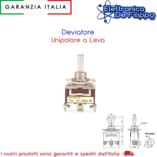 Deviatore unipolare leva - deviatore,