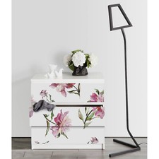 IKEA MALM Comò Peonie Adesivo