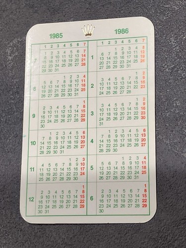 Scheda calendario originale