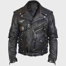 Giacca Moto Uomo Vera Pelle di