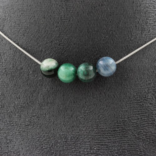 Collana perle mica verde - perle,