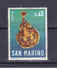 Francobolli San Marino 1966 Fauna Marina Pesci 40 Lire MNH Torpedine  SAS727