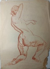 Disegno d'epoca nudo maschile